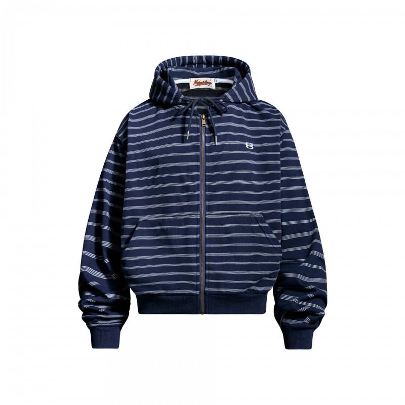 Mens Oversized Hooded Sweatshirt With Stripe