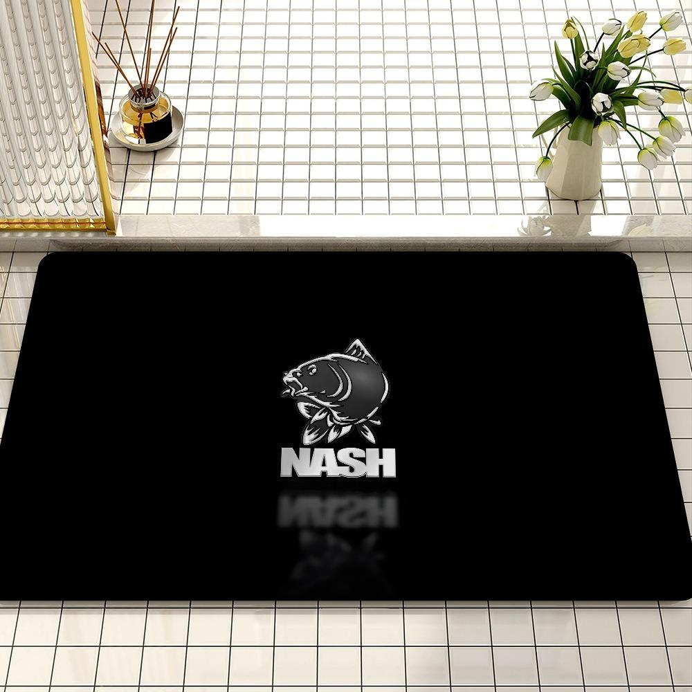 Nash Fishing Logo Mat Bathroom Absorbent Bedroom Door Rug Kitchen Balcony Living Room Entrance Welcome Carpet Home Decoration