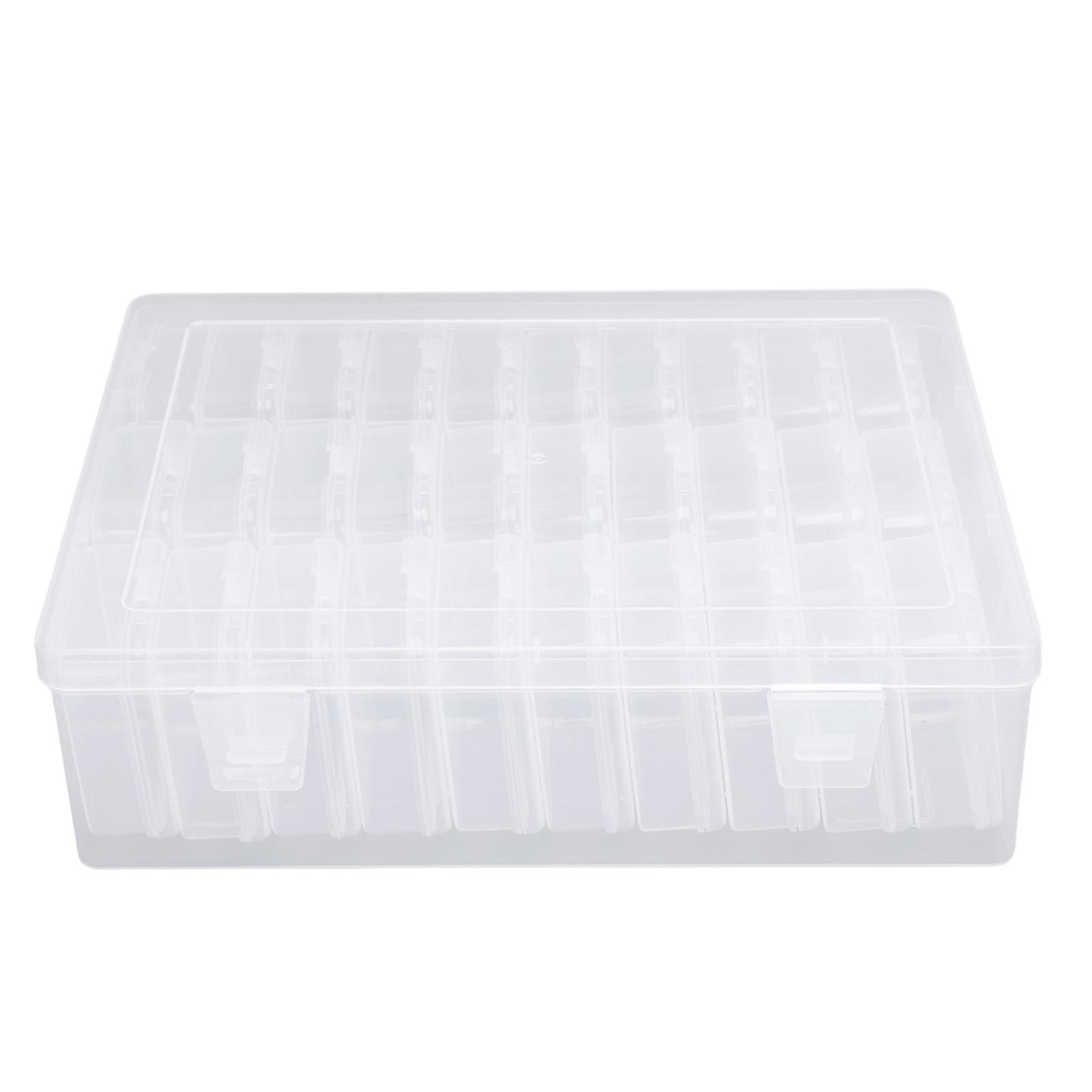 

Small Bead s Plastic Clear Bead Storage Containers Transparent Boxes with Hinged Lid Labels Rectangle Craft Supply Case