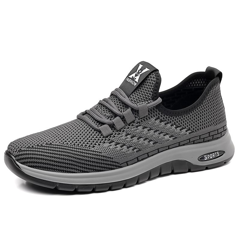 Men's Shoes, Breathable Fly-Woven Mesh Casual Shoes, Thick-Soled Men's Versatile Lightweight Breathable Running Sneakers