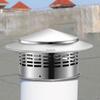 Round Chimney Cap Flue Cover Rainproof Cone Top Exhaust Vent Lid Roof Rain Guard