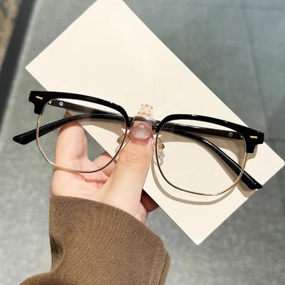 1pcs Men's Glasses - Classic Full Frame Fashionable Durable Anti Blue Light Glasses Suitable for Daily and Formal Occasions