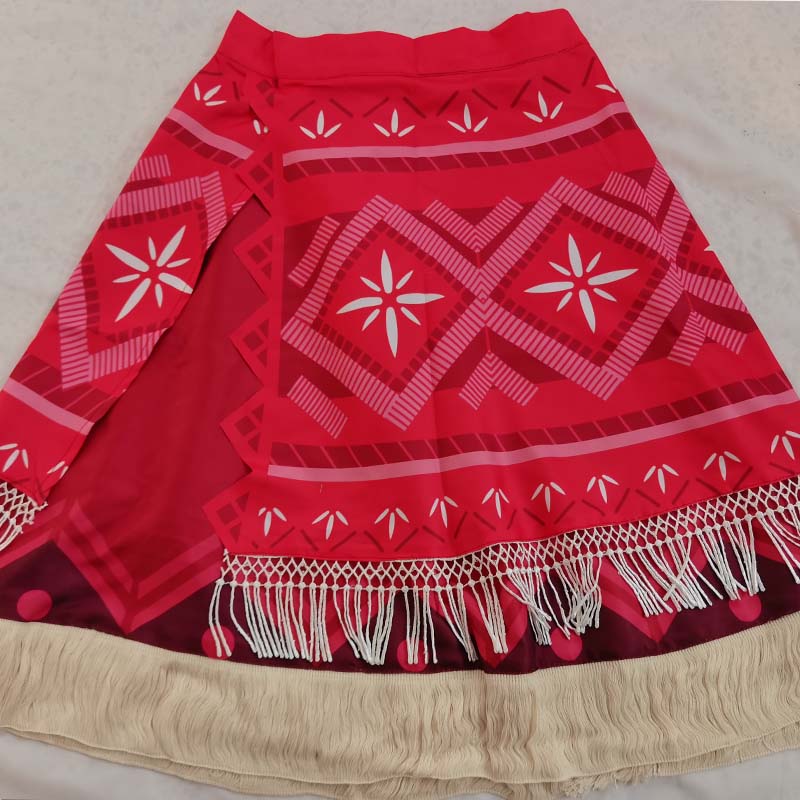 Moanaa Cosplay Costume Women Adventure Outfit Skirt Set Princess Dress Up With Necklace For Halloween Carnival Party