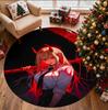 Makima Chainsaw Man Pattern Round Rug, Indoor/Outdoor Mat, for Picnic, Gameroom, Bedroom, Office, Living Room, Home Decor Carpet, Birthday Gift