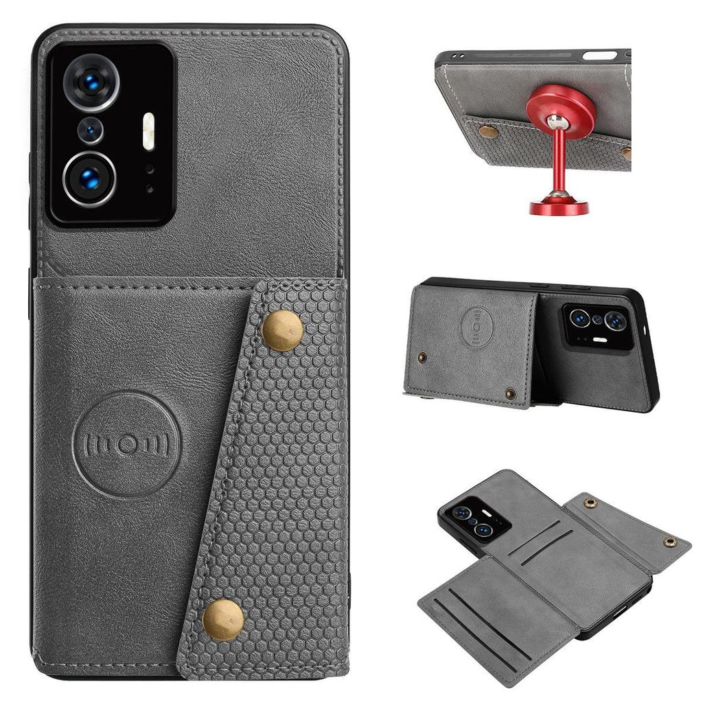 PU Leather Wallet Phone Case for Xiaomi 11T Pro,11T Multiple Card Slots Dual Metal Button Closure Shockproof Full‑Body Protective Cover