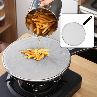 Splatter Screen For Frying Pan Stops 99% Of Hot Oil Splashes For Cooking Fried Chicken Or Popcorn