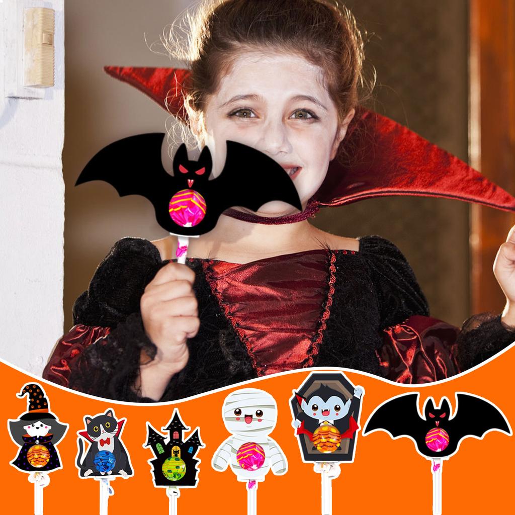 New Halloween Decoration Theme Paper Lollipop Card Scene Layout Props Party Supplies