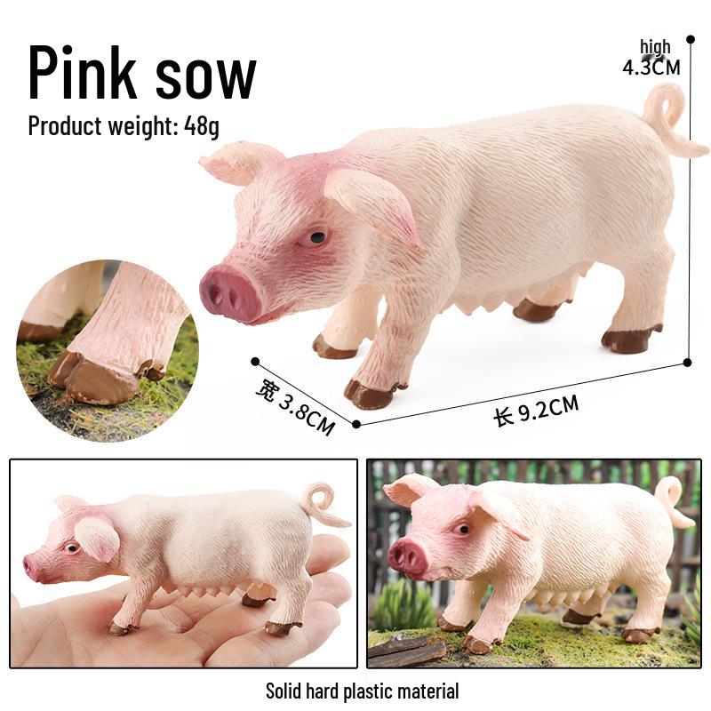 Wild Safari Animal Figurines: Giraffe, Elephant, Rhinoceros, Brown Bear, Tiger, Lion, Leopard, Hippopotamus - Solid Cognitive Toys