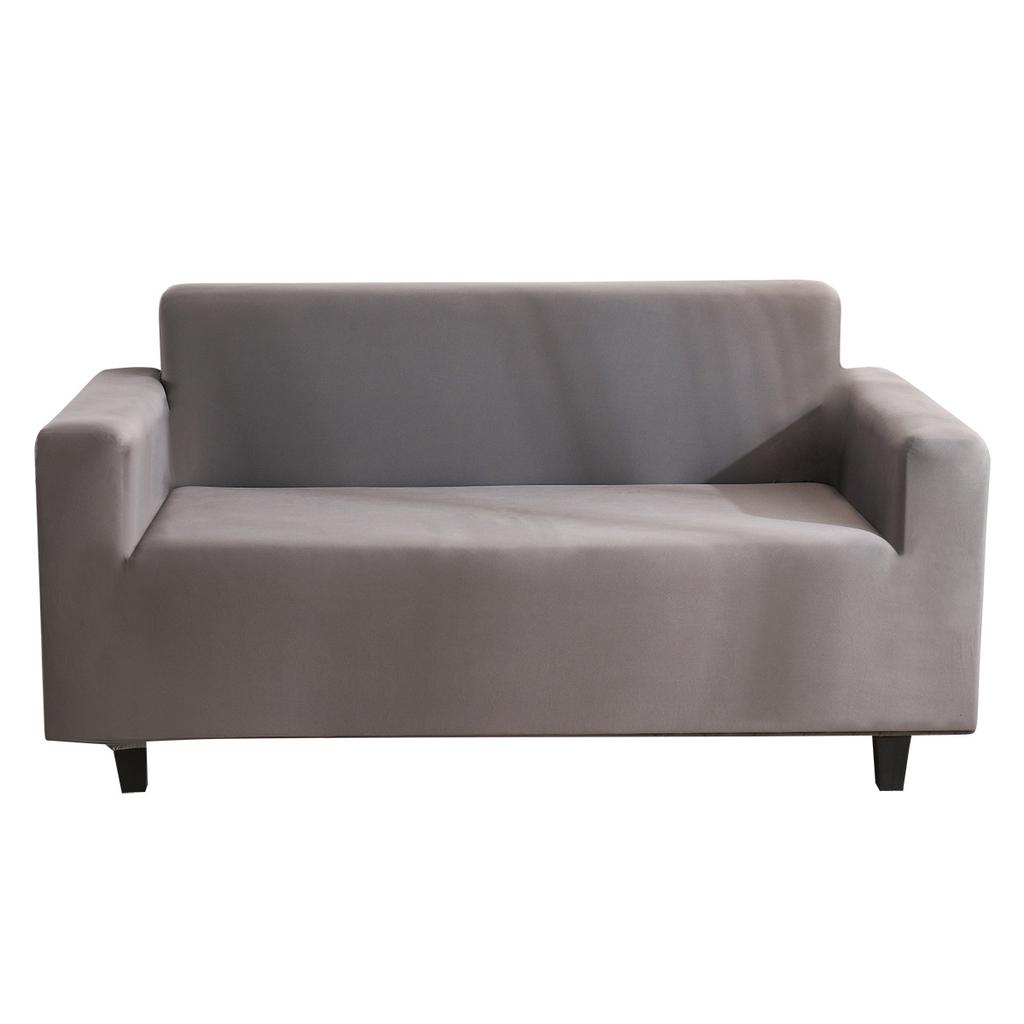 Elegant Solid Color Sofa Slipcover Non Slip Stretch Fabric Couch Cover Protector Modern Luxe Home Decor