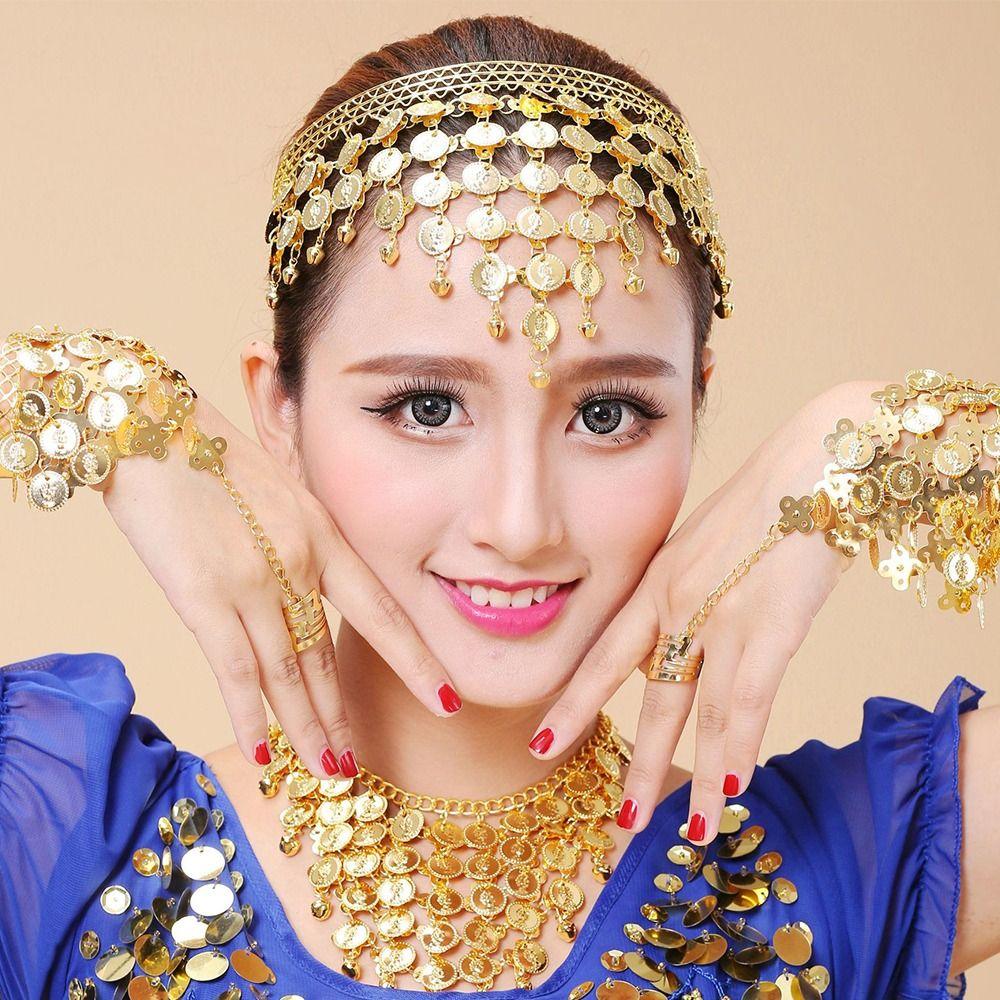 

Bohemian Coins Tassel Hairband Sequins Belly Dance Costumes Shining Sequin Jewelry Girl