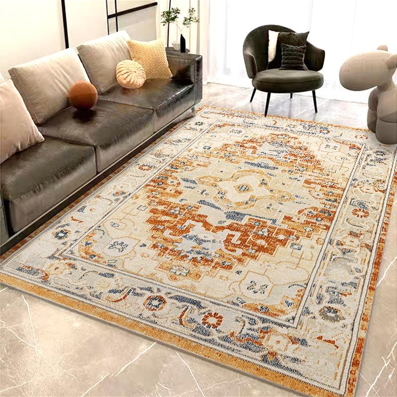 Bohemian Living Room Carpet Dirt Resistant Easy Clean Carpet Absorbent and Non Slip Mat Bedroom Fully Covered Carpet So Classic
