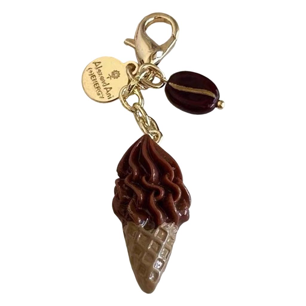 Fashionable Ice Cream Keychain with Buckle Practical and Eye Catching Accessory for Students and Trendsetters Use