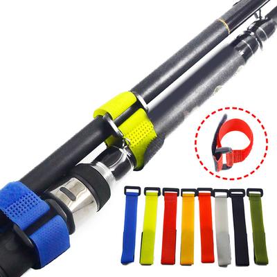 5Pcs Fishing Rod Holder Straps Elastics Fishing Tackle Tie Castings Rod Straps Fasteners Tie Outdoor Fishing Tool