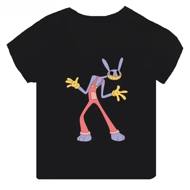 Summer Cotton Children T-Shirts The Amazing Digital Circus Short Sleeve Boy Girl Cartoon Pomni Baby Top Casual Kids Clothes Tees