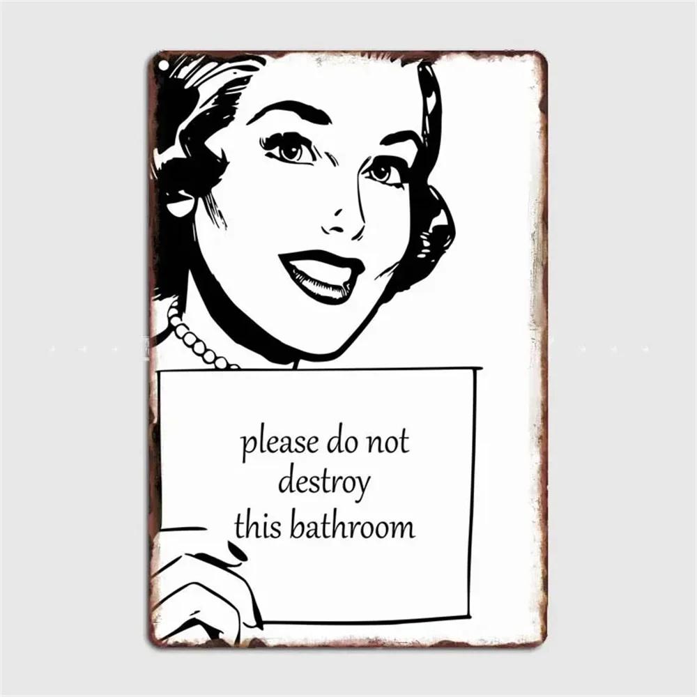 

Смешной туалет Металлическая картина Жестяная табличка Ретро картинка Винтажная коррозионная табличка Доска Мужская пещера Кафе Бар Кинотеатр Декор стены ванной комнаты 20x30cm