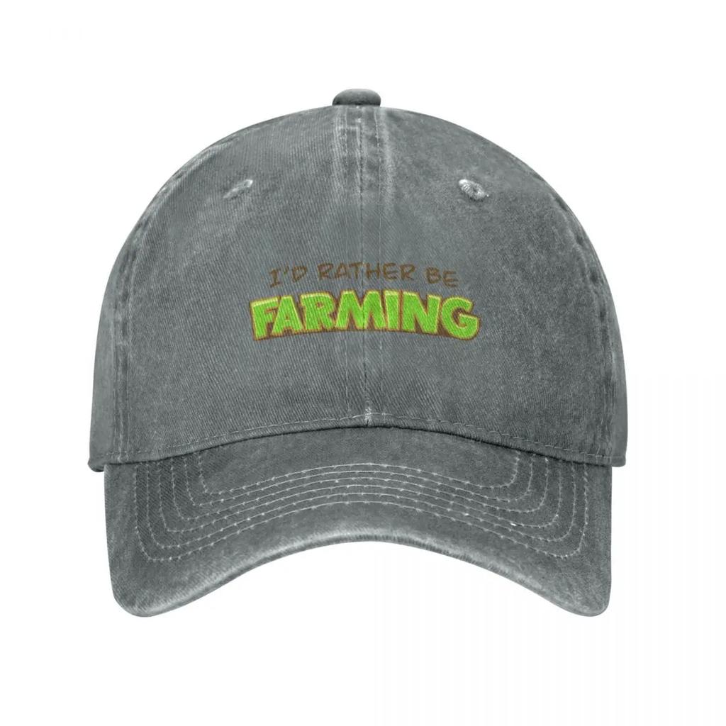 Id Rather Be Farming Baseball Cap Golf Hat Military Cap Unisex GentleUnisex Hat Party Hat Women Hats Unisexs