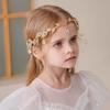 Exquisite Crystal Forehead Accessory Leaf Design Bride Shiny Hair Hoop  Birthday Head Jewelry