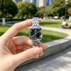 Gedi Women's Waterproof Square Dial Steel Band Quartz Watch for Daily Commute