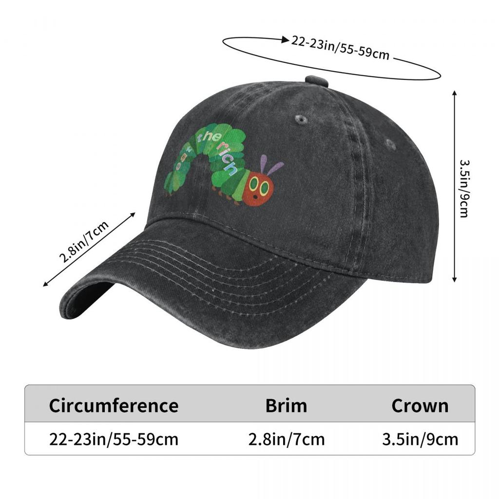 Eat The Rich Hungry Caterpillar Baseball Cap Unisex Hats Women Visor Protection Snapback Caps