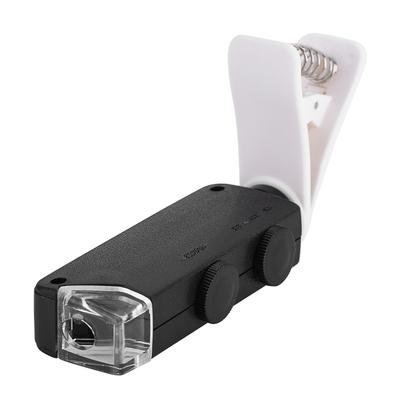60X-100X Optical Zoom LED Microscope Lens with Clip for Mobile Phones