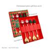 2/4Pcs Stainless Steel Xmas Spoon Fork Cutlery Set Cute Cartoon Handles for Holiday Party Table Decor