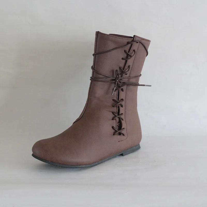Cosplay Medieval Unisex Victoria Renaissance Boots Shoes Retro Knight Hunter Prince Halloween Carnival Pirate Costumes Props