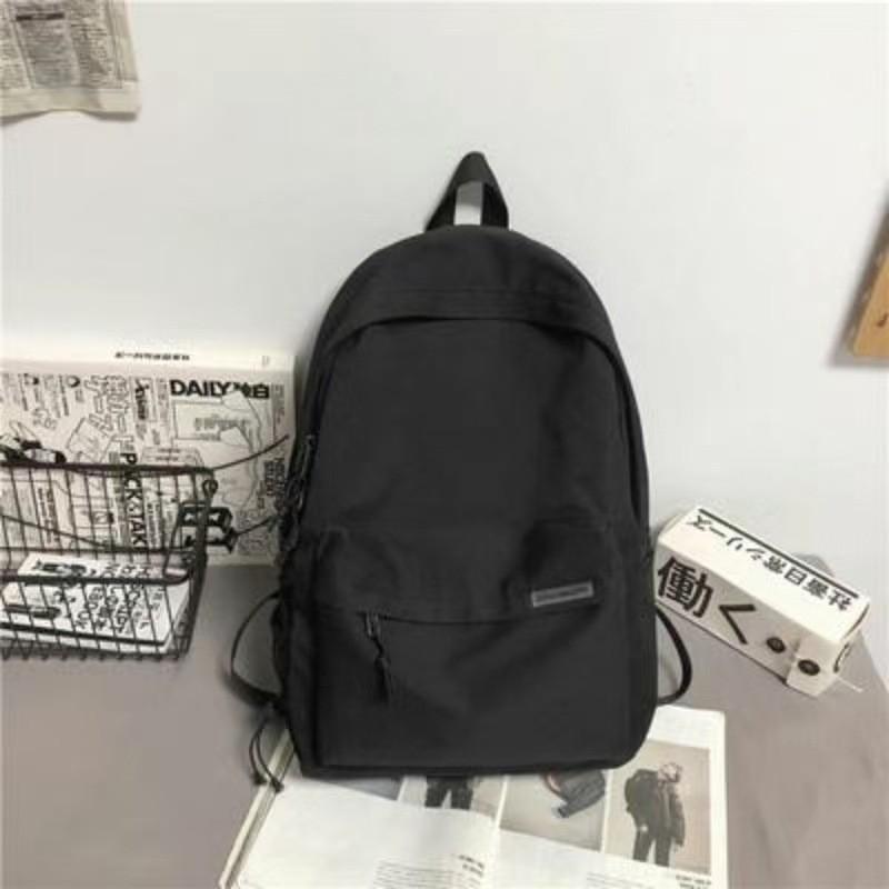 Waterproof Backpack Minimalist Large Capacity Casual School Bag Travel Daypack for Men Women Students Black