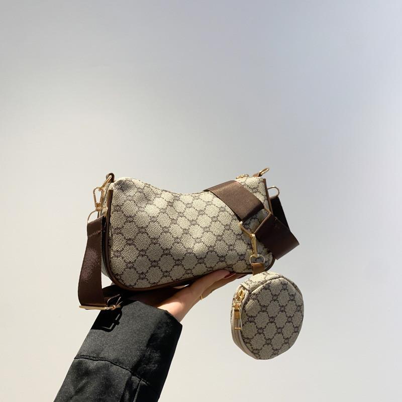 Stylish Street Trend Pu Crossbody Bag For Women Chic Plaid Pattern Small Square Bag