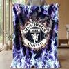 Coperta in pile flanella morbida Manchester United FC Leggera Accogliente Calda Coperta da divano letto Decorazione per la casa