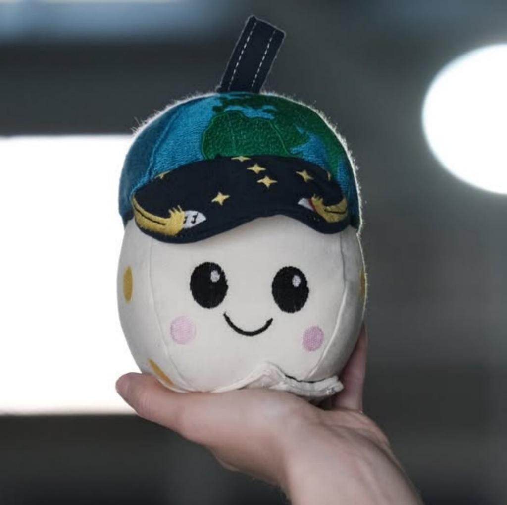 22Cm Zero Gravity Indic Adorable Earth Themed Plush Toy With Starry Cap Soft Stuffed Animal For Kids Decor And Space Lover Gift