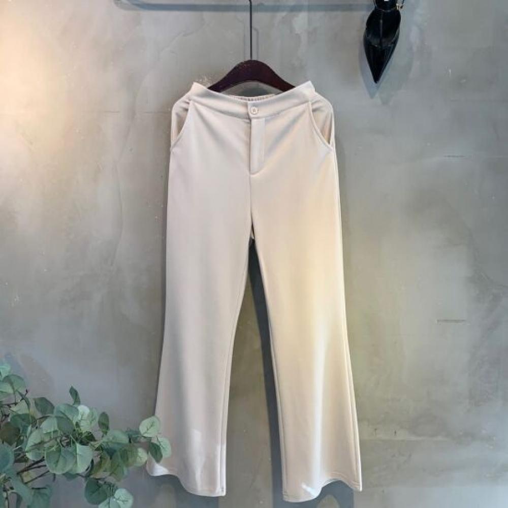 C S In The Room Women Sejo baSiC baCk bandIng Rayon Spandex bootCut SlaCkS pantS