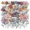 10/30/50pcs Retro Aesthetic Flower Hot Silver Stickers Transparent Waterproof Sticker Scrapbook Phone Guitar Graffiti Decals Toy