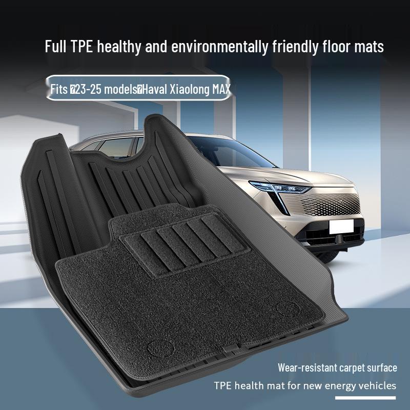 Haval Xiaolong MAX TPE Floor Mats: Compatible with 2023-2025 models, includes seat back and trunk mats.