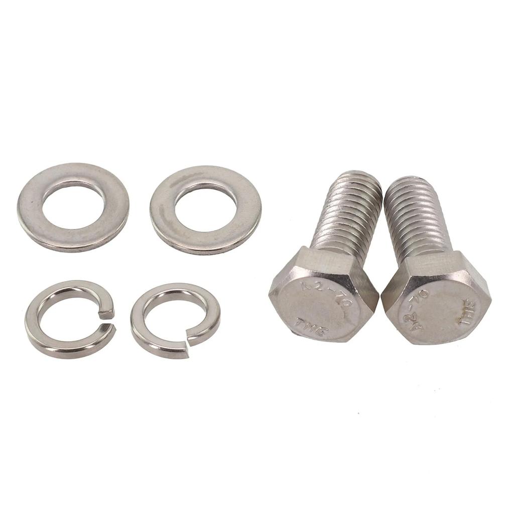 Car Battery Connector Car Battery Connection Terminals For M6 Thread Brass Battery Poles Adapter With 2 Screws