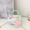 Princess Pearl Fashion Bag Kids Shoulder Bag With Plush Fabric For Use Outings