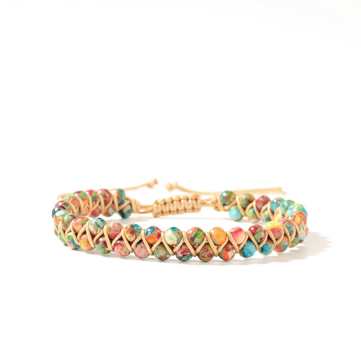 

Exotic Bead String Bohemian Stone Bracelet Crystal Emperor Stone Bracelet