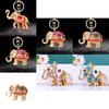 Adorable Elephant Metal Keychain With Sparkling Rhinestones Perfect For Gifts And Accessories