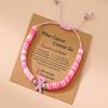 Pink Ribbon Courage & Strength Bracelet: Women's Breast Cancer Awareness Hand Jewelry