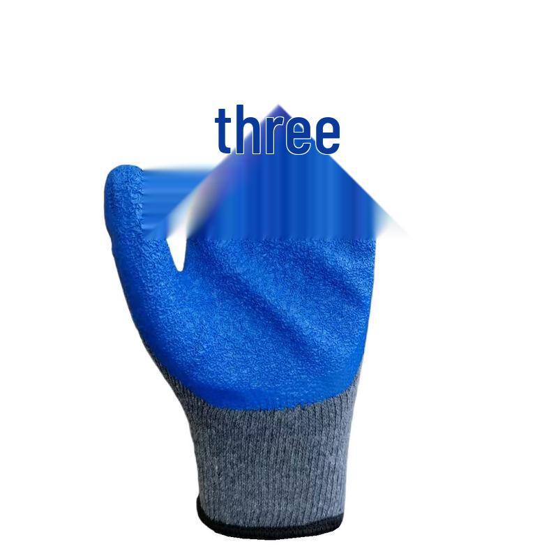 Heavy-Duty Rubber Coated Industrial Work Gloves - 10-Pack