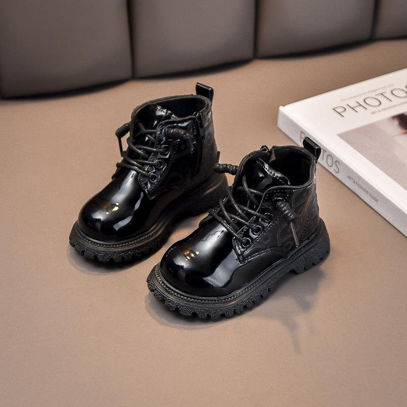 Kinder Lackleder Stiefeletten - Weiche Sohle, Warm, für Kleinkinder, Jungen und Mädchen