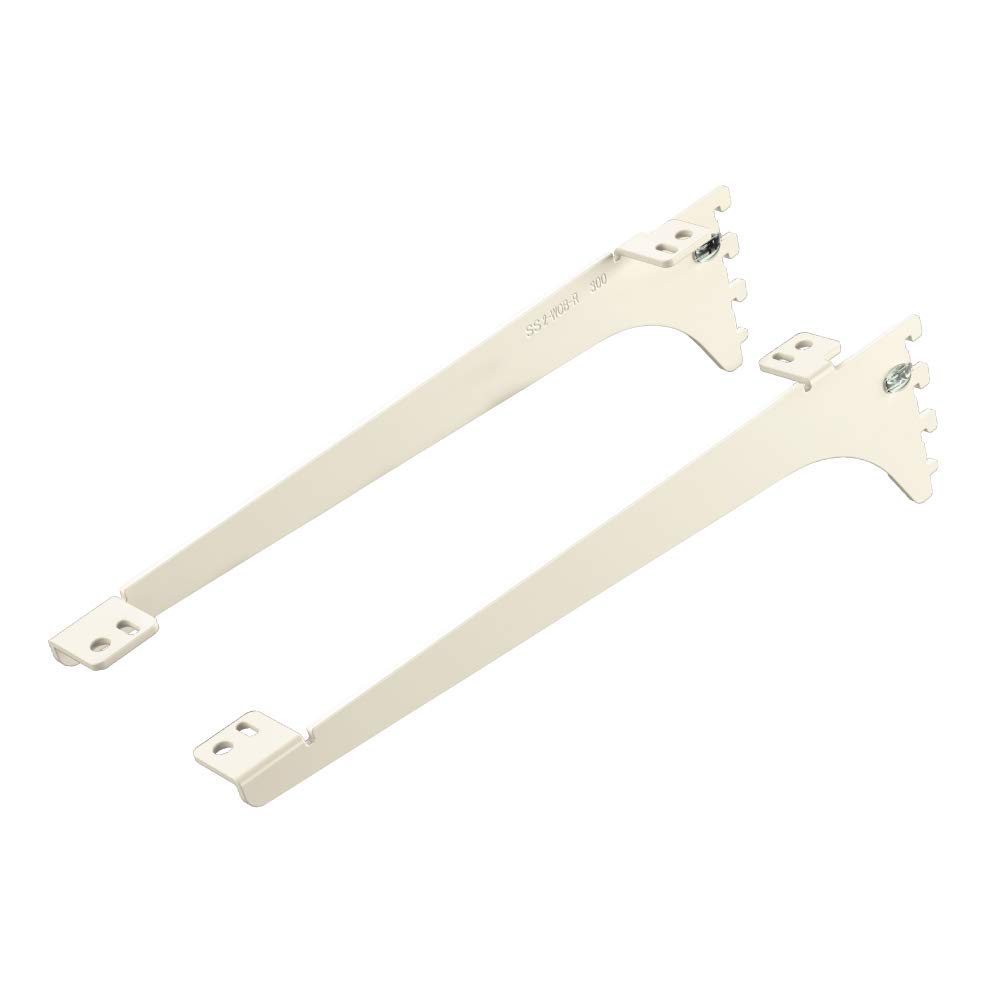 

Nankai Plywood Arm Hang Shelf Support SS, Shelf Bracket (for wooden shelves), SS White, 300mm depth type, 2 pieces (with screws), SS-MD30W