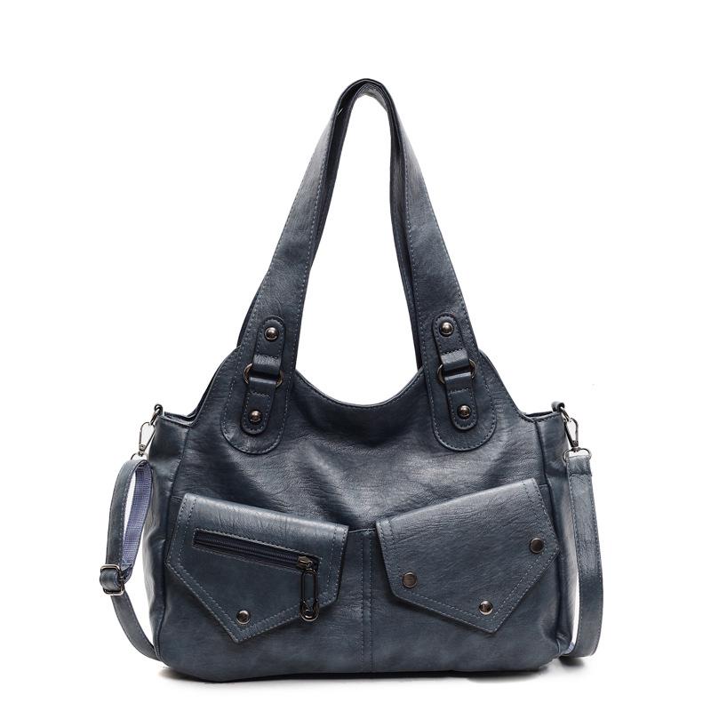 Stylish Women's Large Capacity Tote: Versatile Crossbody Motorcycle Handbag