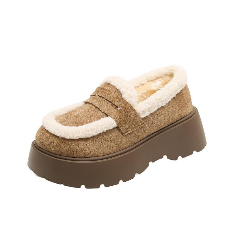 Mao Mao Mouth Cotton Shoes Women's New Winter Thick-soled Velvet Warm Casual Student Cotton Shoes