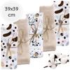 Babyu, Muslin Cotton Burp Cloths Large Delicate 5 Pcs. 39x39 Cm