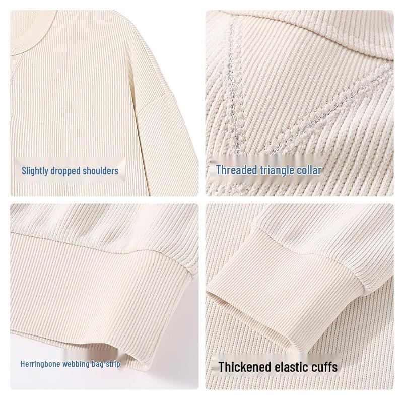 JEANSWEST LIFE Men's Loose Casual Round Neck Sweatshirt