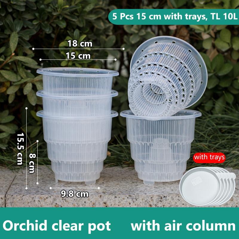 Meshpot Home Decoration Clear Orchid Pots with Holes Cattleya Dendrobium Orchid Plants Pot Cachepot In 10cm 12cm 15cm