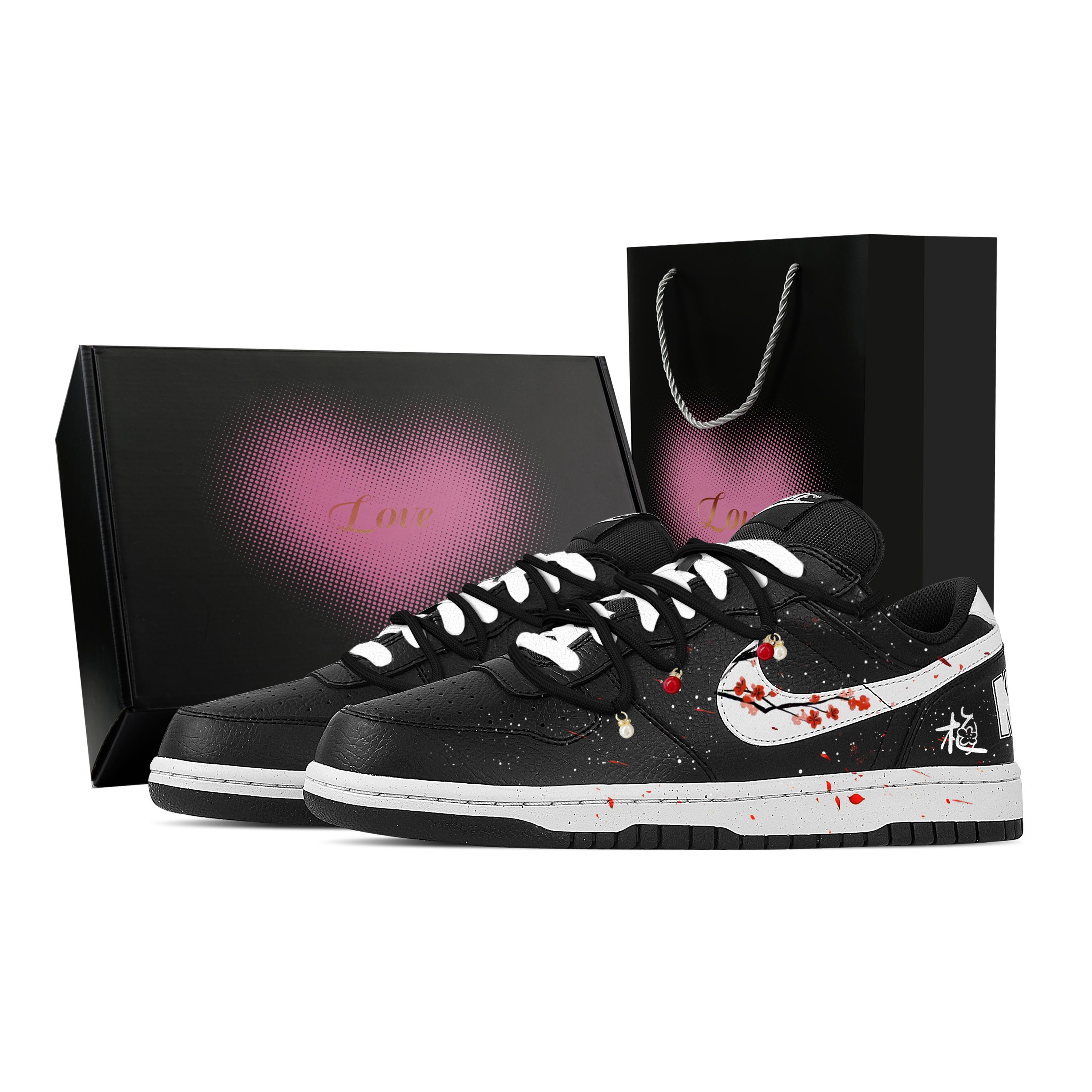 

Nike Big Dark Fragrance Abrasion Resistant Breathable Low top Skateboard Shoes Men s Black 355152-016(Team529--) 45