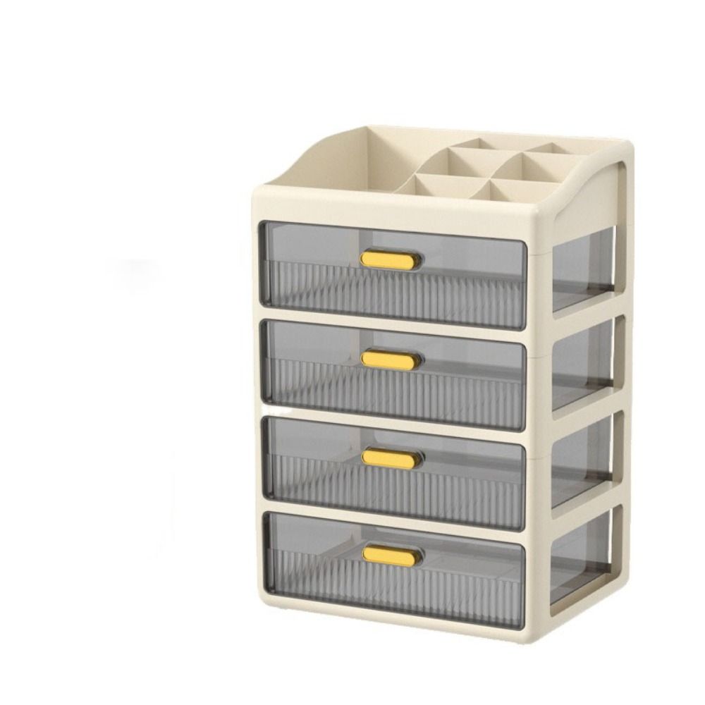with Drawer Desktop Drawer Storage Box Plastic Drawer Box Creative Cosmetic Storage Box  Stationery
