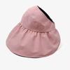 Summer Vinyl Big Brim Sun Hat Showing Face Small Bucket Hat Seaside Vacation Sun Shade Sun Hat
