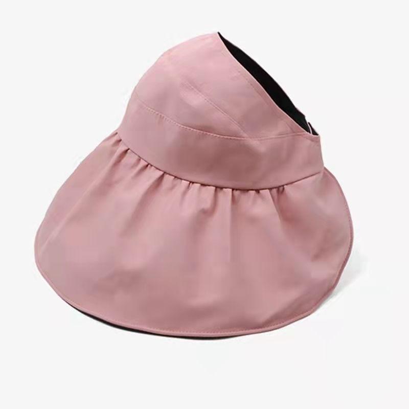 Summer Vinyl Big Brim Sun Hat Showing Face Small Bucket Hat Seaside Vacation Sun Shade Sun Hat